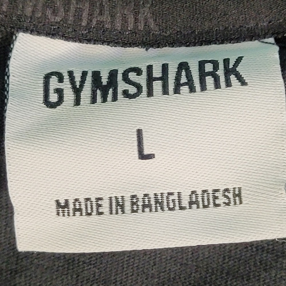 Gymshark T-Shirt Mens L Black Excellent Cotton Short Sleeve Logo A1A3J - Picture 3 of 8